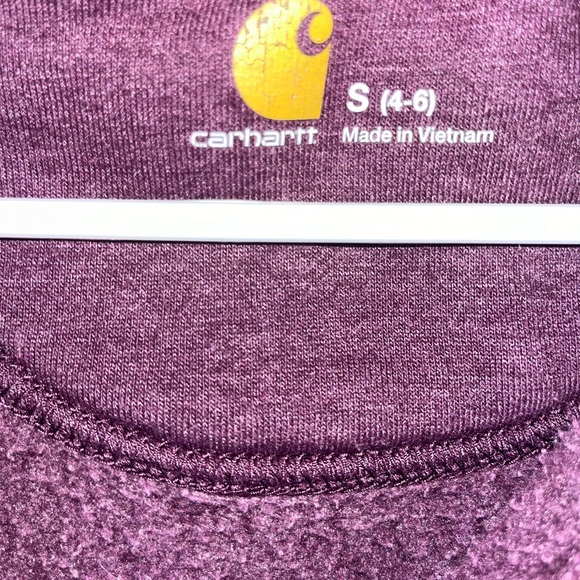 Carhartt Hoodie Womens Small Purple Full Zip Up Sweatshirt Hoodie GUC - Picture 5 of 6